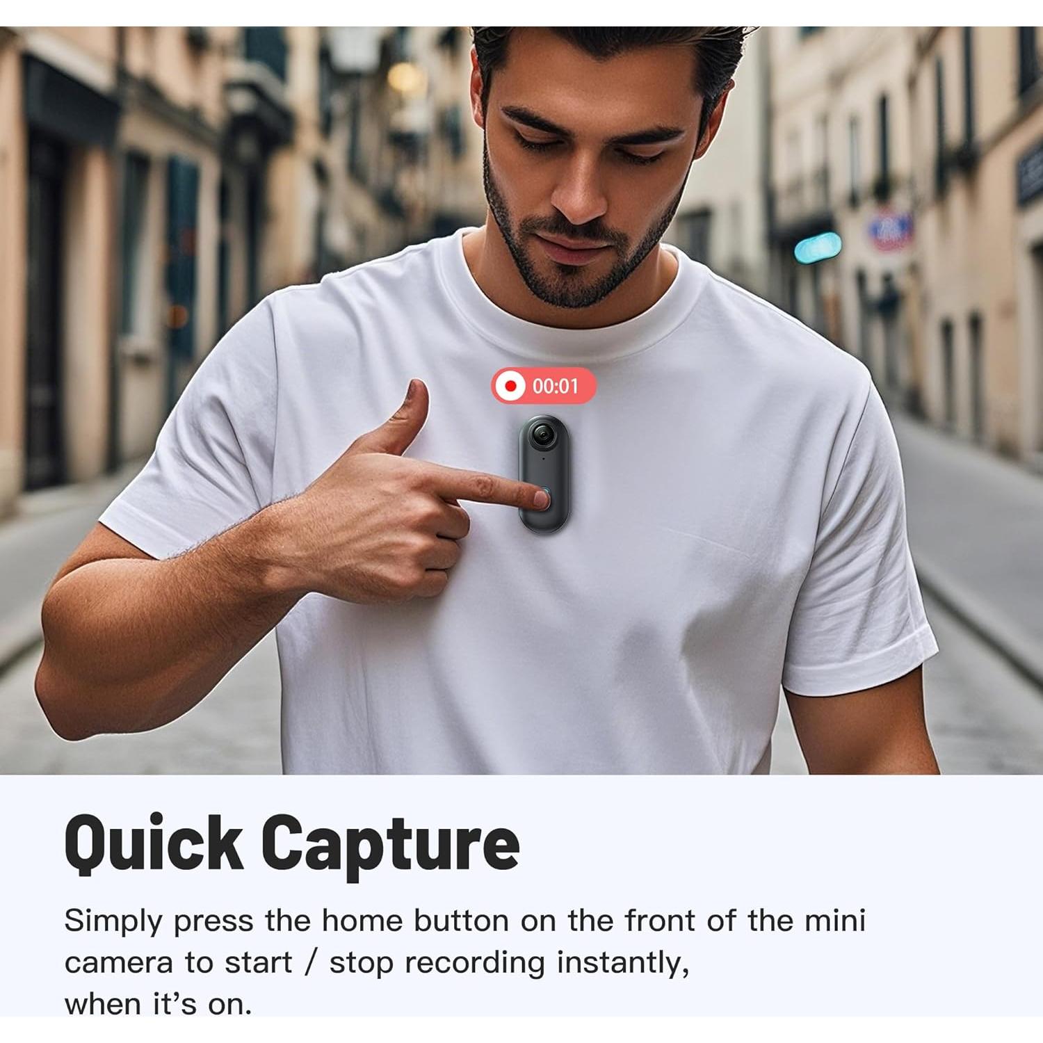 Cámara Corporal Mini 4K Meoilkolnm 128GB Portátil