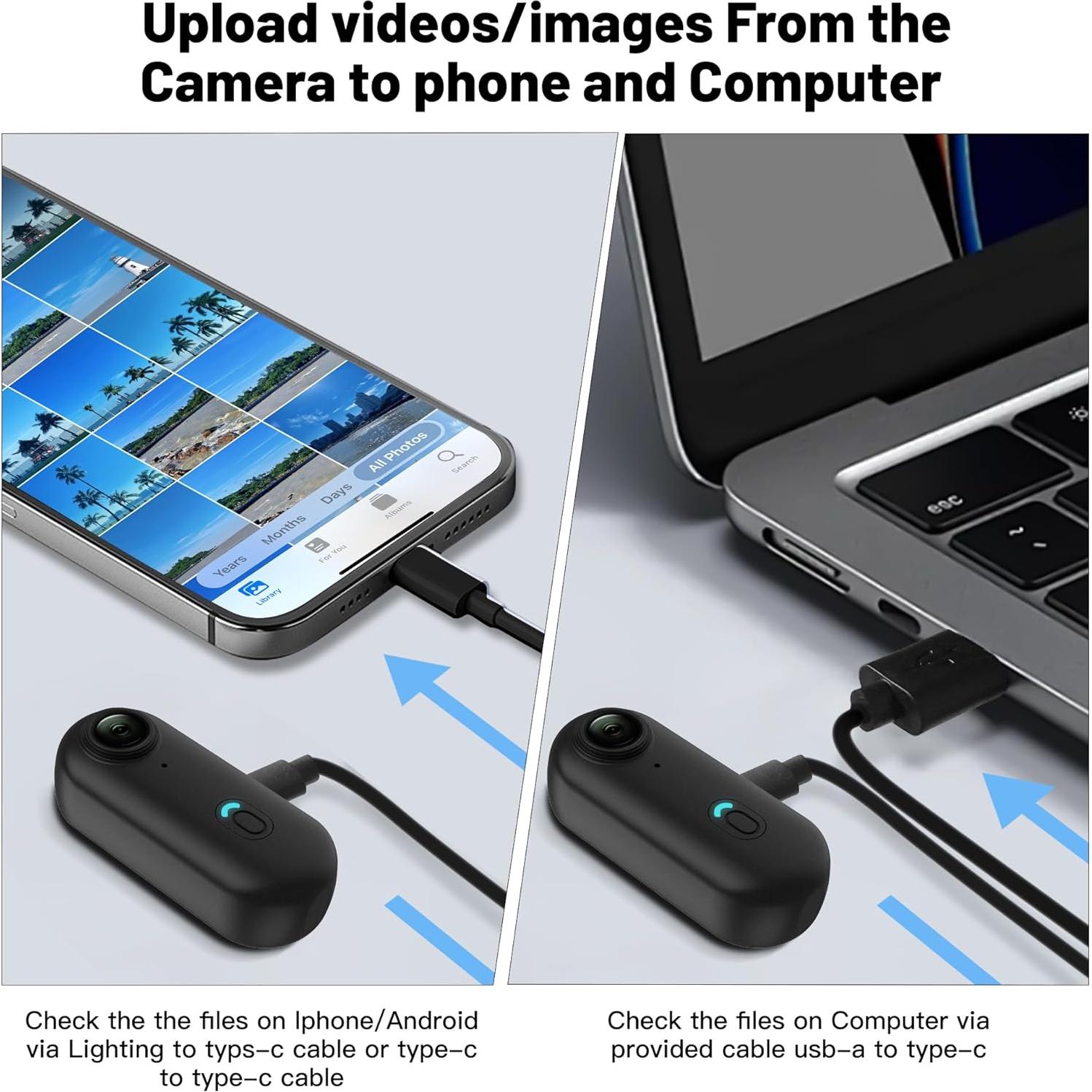 Cámara Corporal Mini 4K Meoilkolnm 128GB Portátil