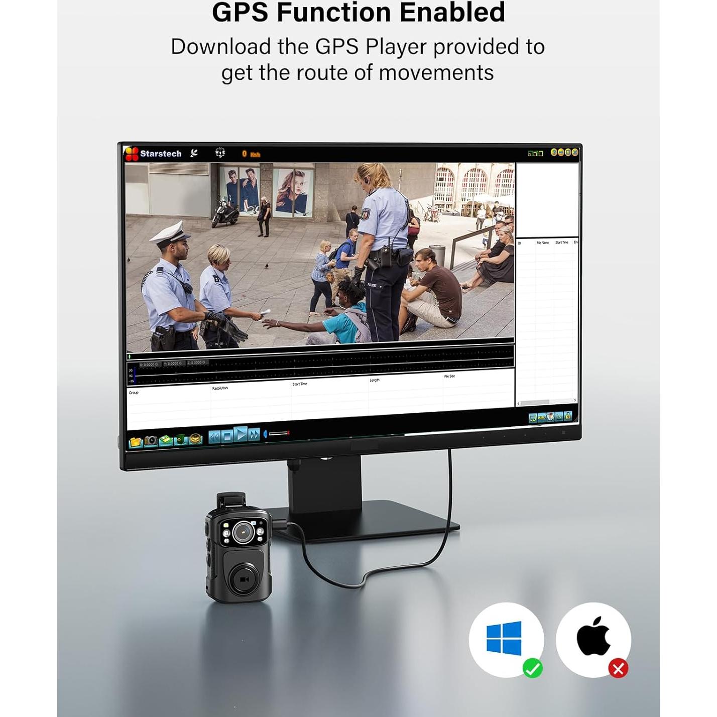 Cámara Corporal BOBLOV B4K5 256GB 4K IP68 GPS 3400mAh