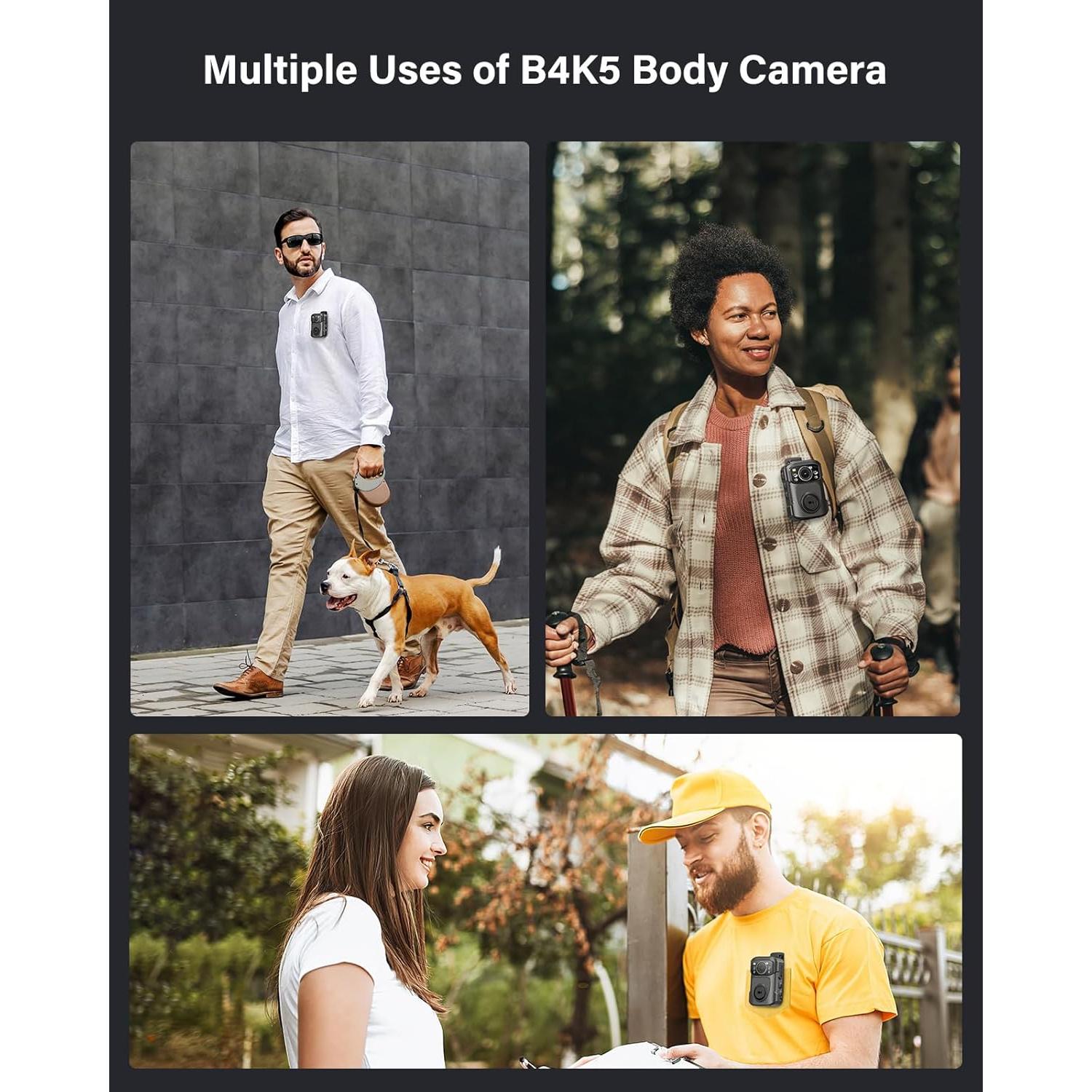 Cámara Corporal BOBLOV B4K5 256GB 4K IP68 GPS 3400mAh