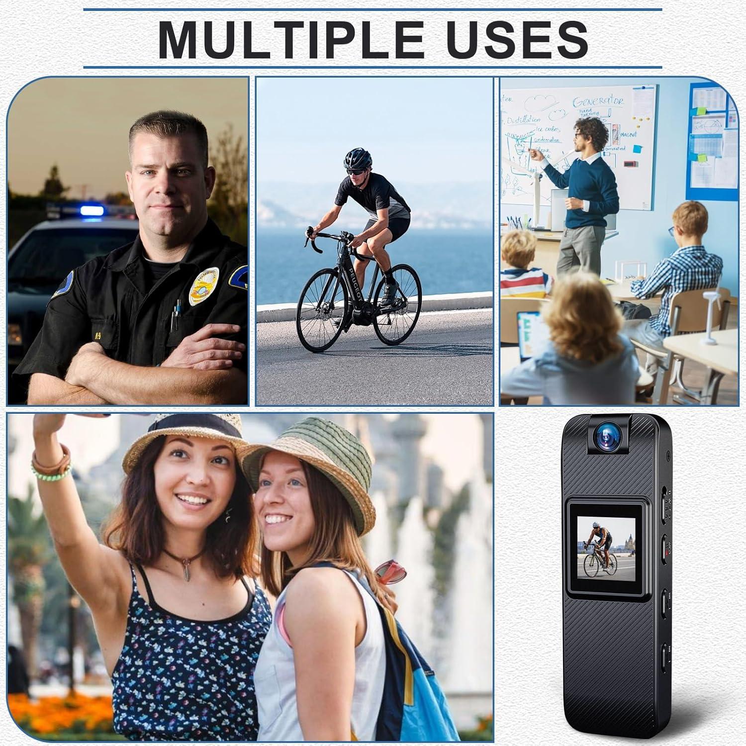 Cámara Corporal GXSSTO HD 1080P con Pantalla y SD 32GB