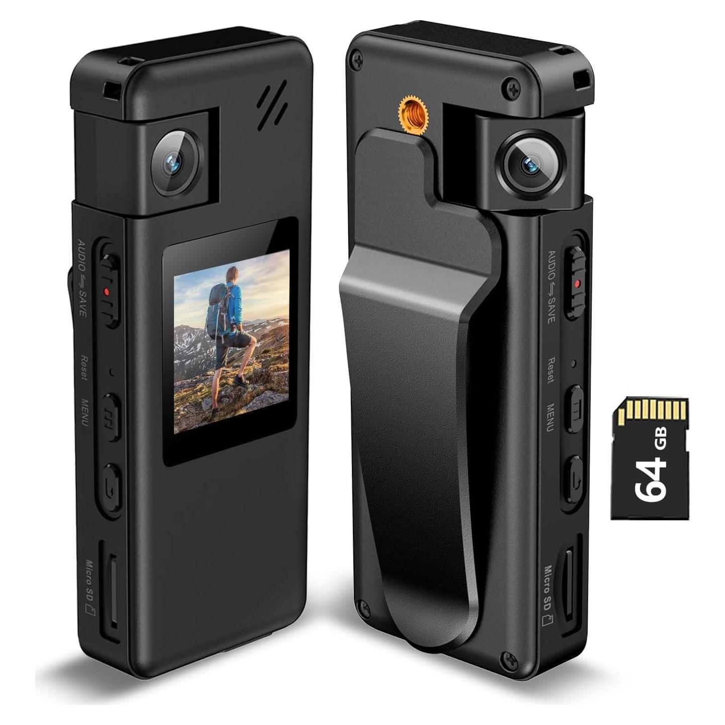 Cámara Corporal Hoestr A32 1080P con Lente Rotatable 180°