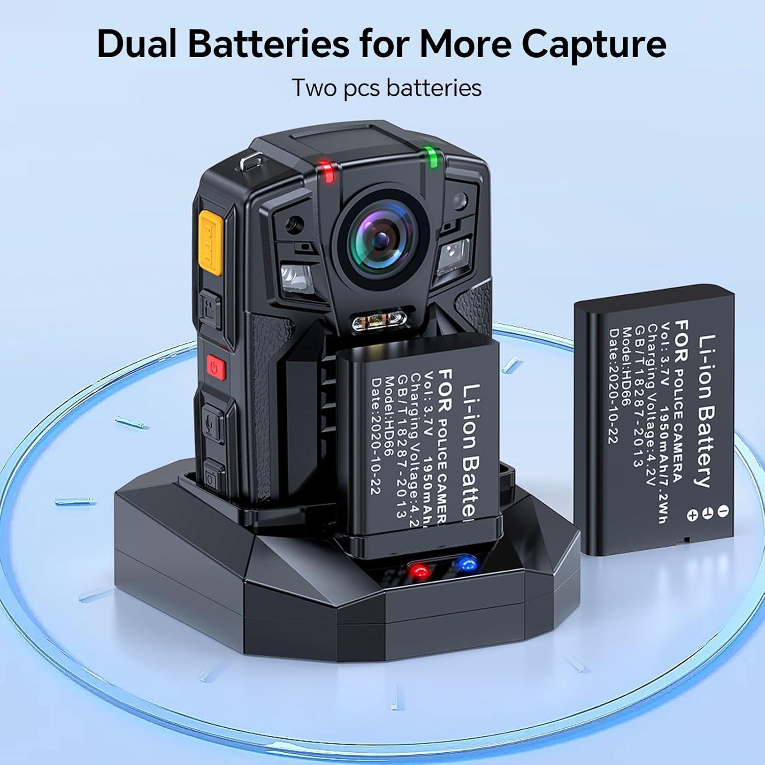 Cámara Corporal BOBLOV D7 2K 128GB Impermeable IP68