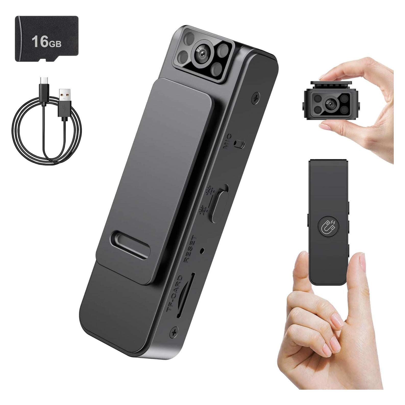 Cámara Corporal Intepoll SCAM-T004 1080P Magnética Compacta