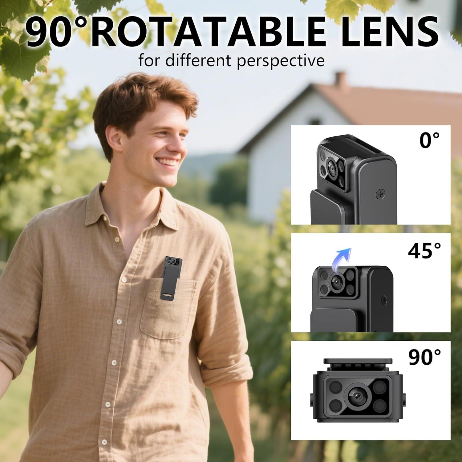 Cámara Corporal Intepoll SCAM-T004 1080P Magnética Compacta