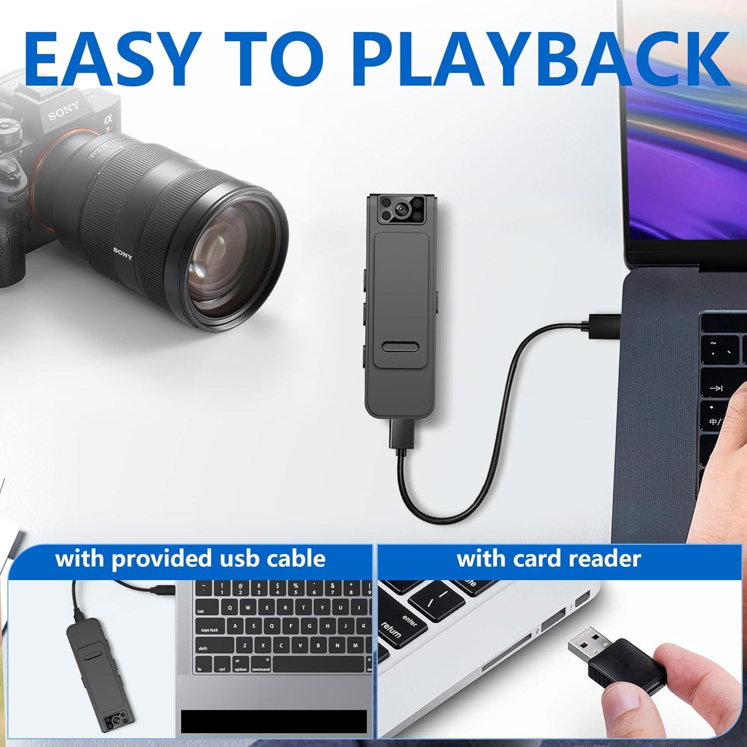 Cámara Corporal Intepoll SCAM-T004 1080P Magnética Compacta