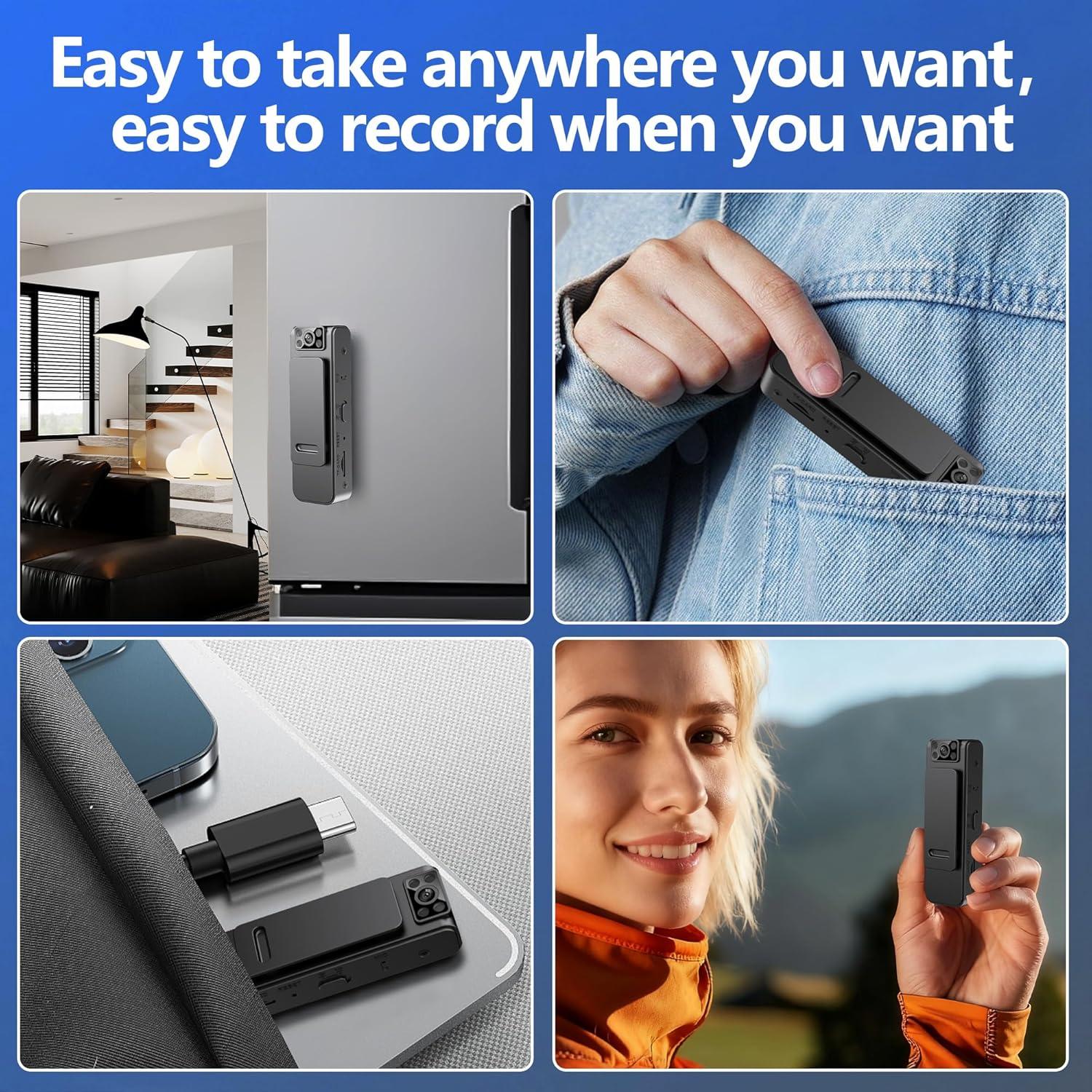 Cámara Corporal Intepoll SCAM-T004 1080P Magnética Compacta