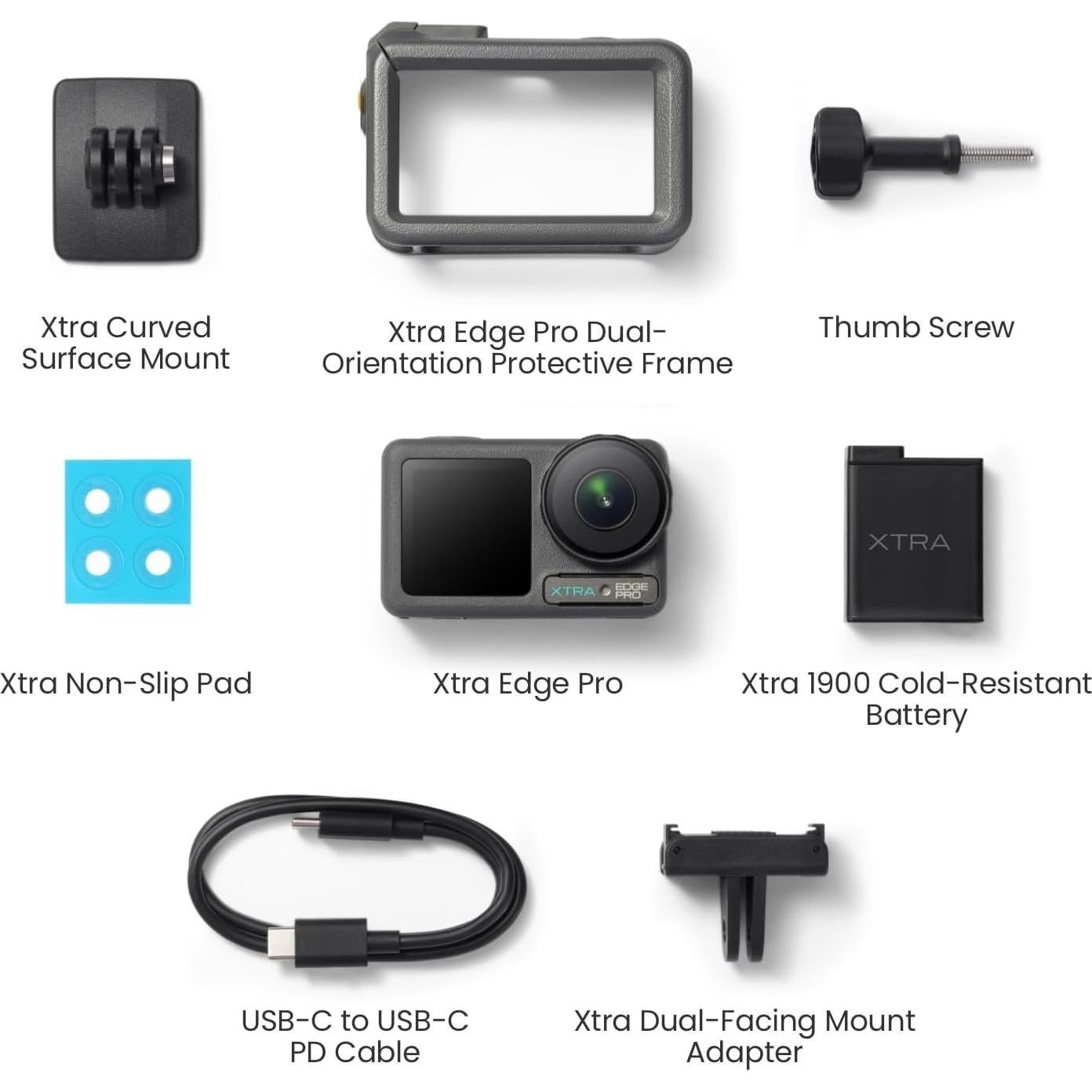 Cámara de Acción Xtra Edge Pro 4K Resistente al Agua 19.81m