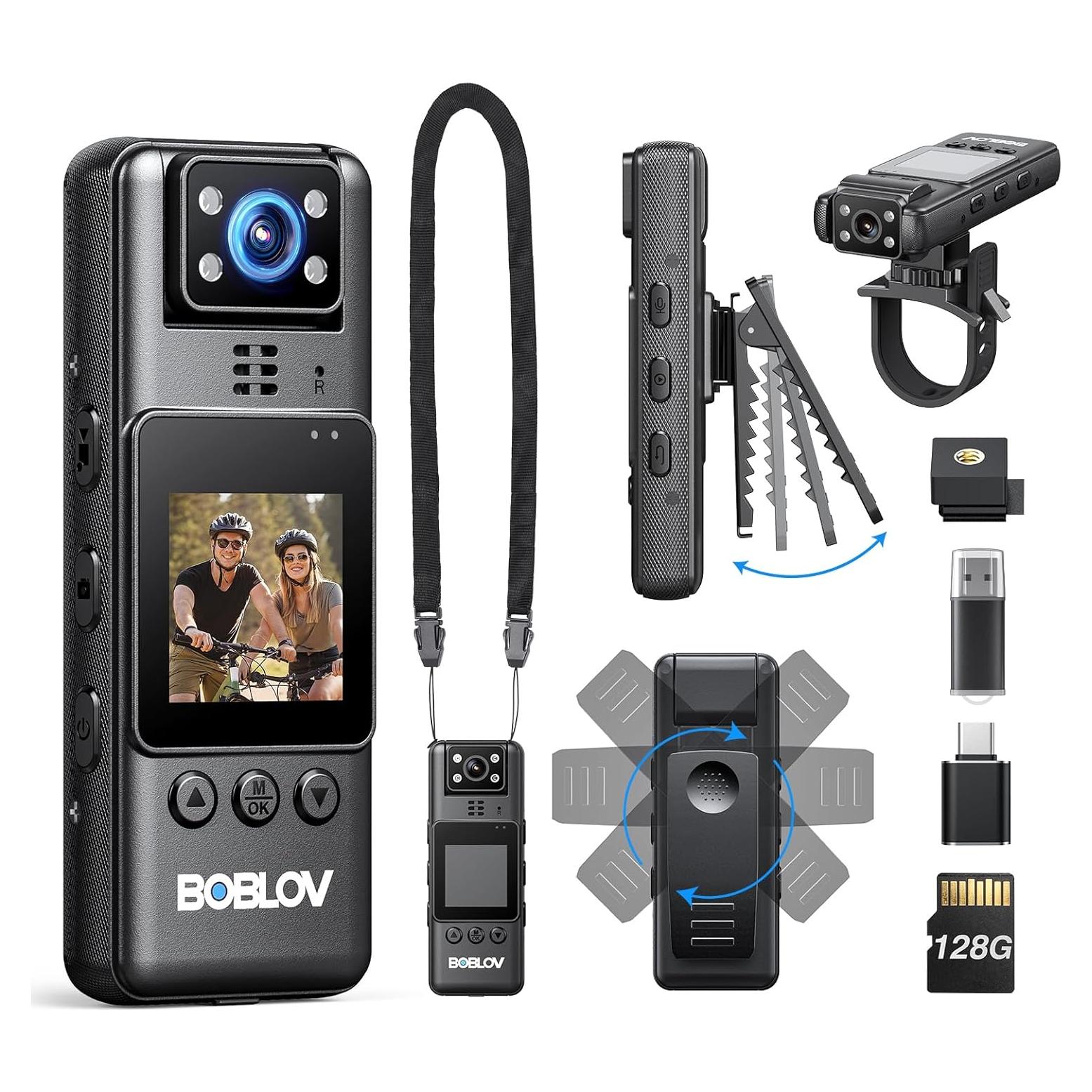 Cámara Corporal BOBLOV A23 128GB con Visión Nocturna