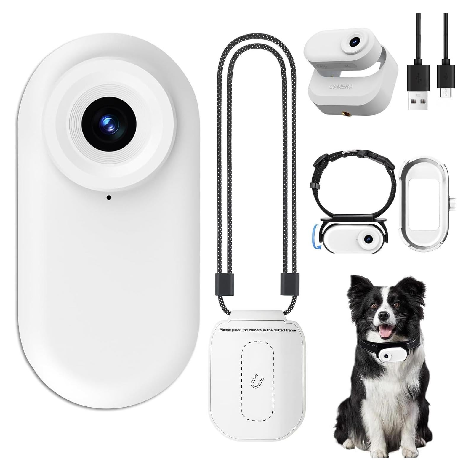 Cámara Mini ZOMFOM T200 1080P Portátil con Collar para Perro