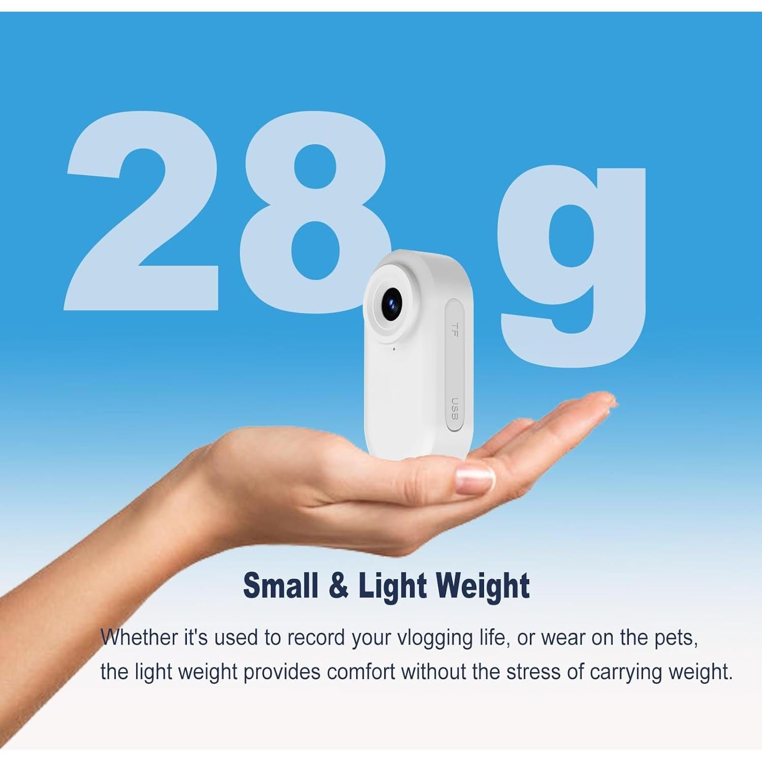 Cámara Mini ZOMFOM T200 1080P Portátil con Collar para Perro