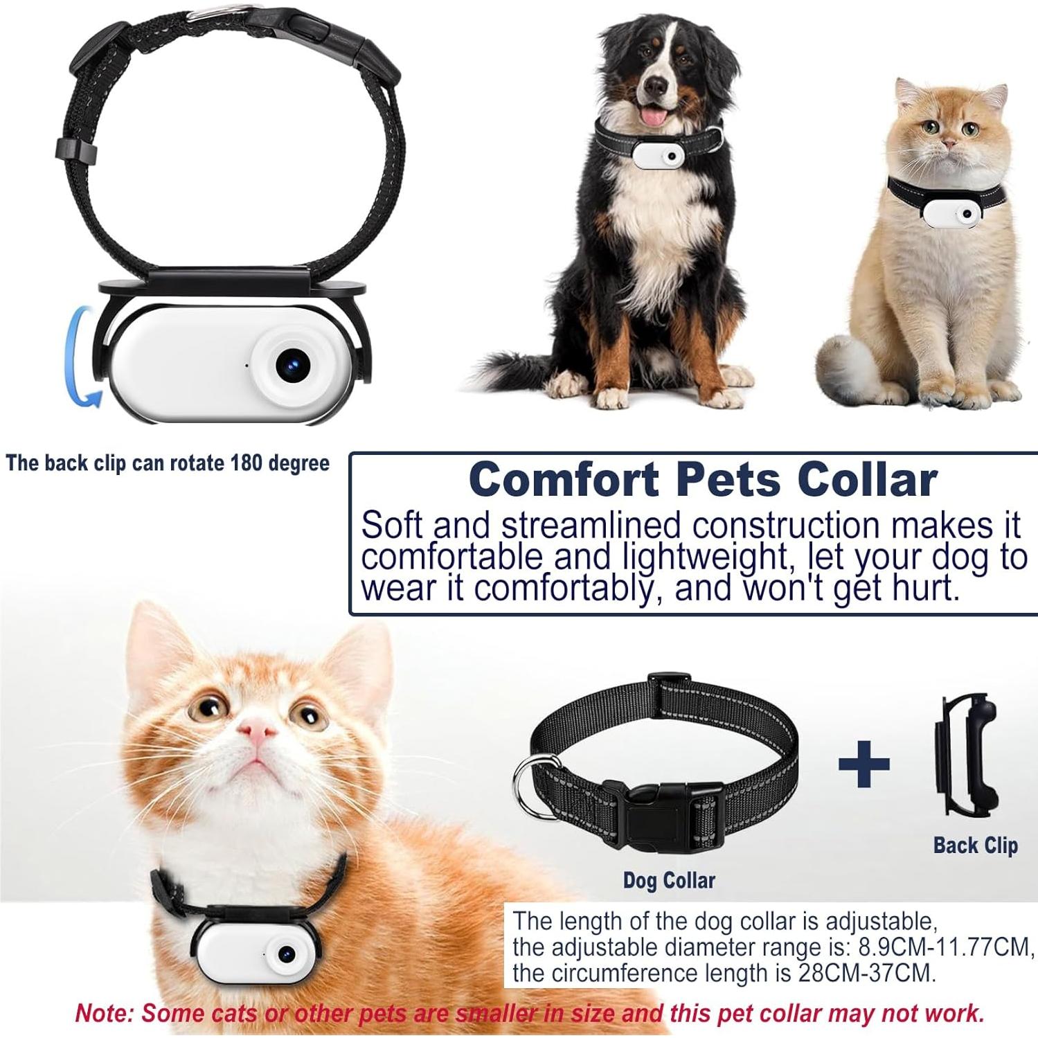 Cámara Mini ZOMFOM T200 1080P Portátil con Collar para Perro