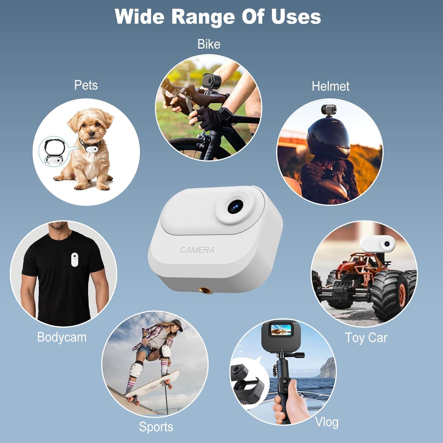 Cámara Mini ZOMFOM T200 1080P Portátil con Collar para Perro