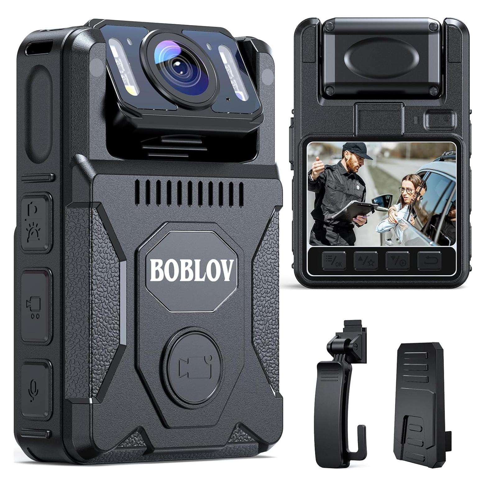 Cámara Corporal BOBLOV M7 128GB 1080P HD con GPS y Batería 4000mAh