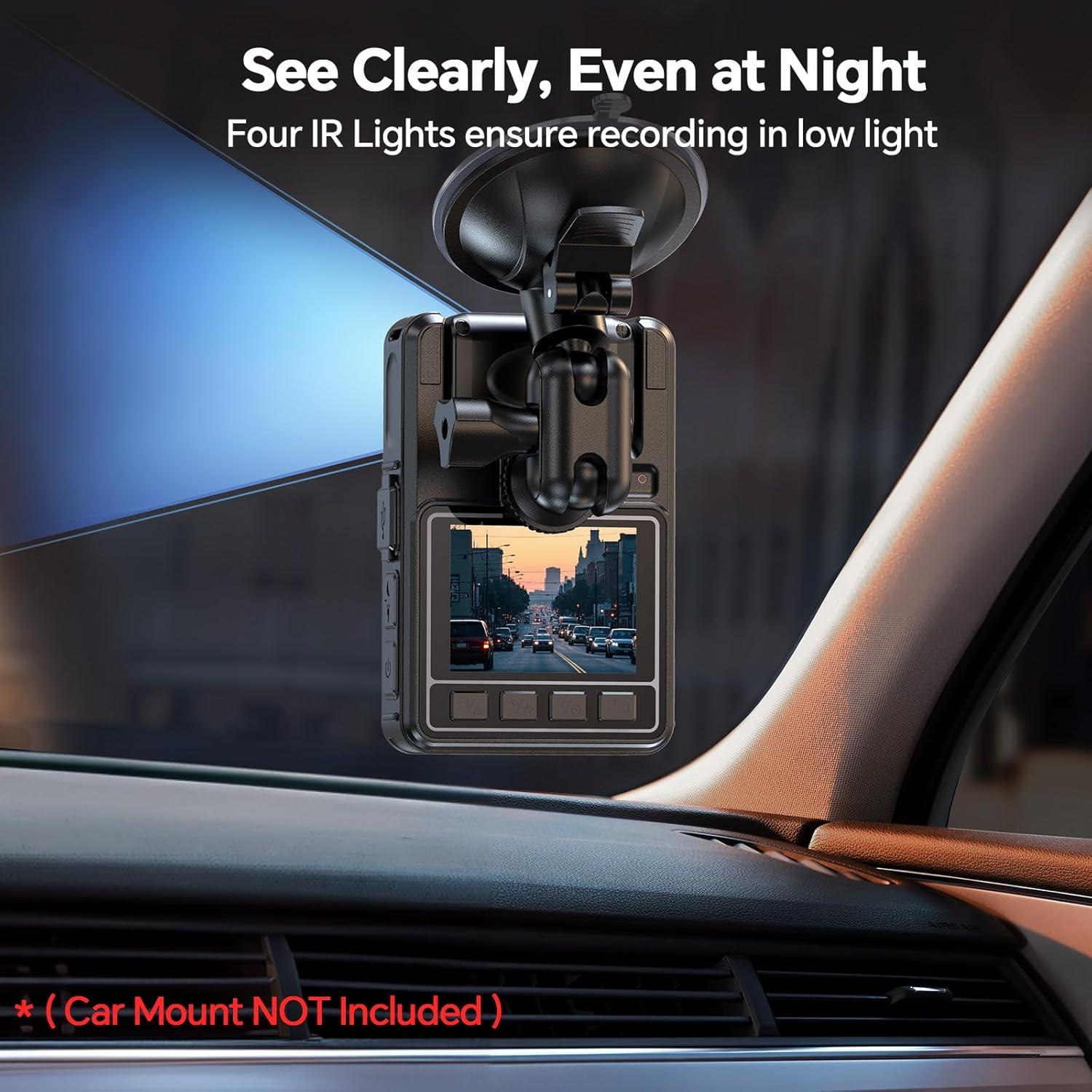 Cámara Corporal BOBLOV M7 128GB 1080P HD con GPS y Batería 4000mAh