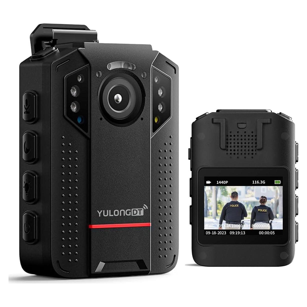 Cámara Corporal YULONGDT Full HD 1440P 128GB con Visión Nocturna