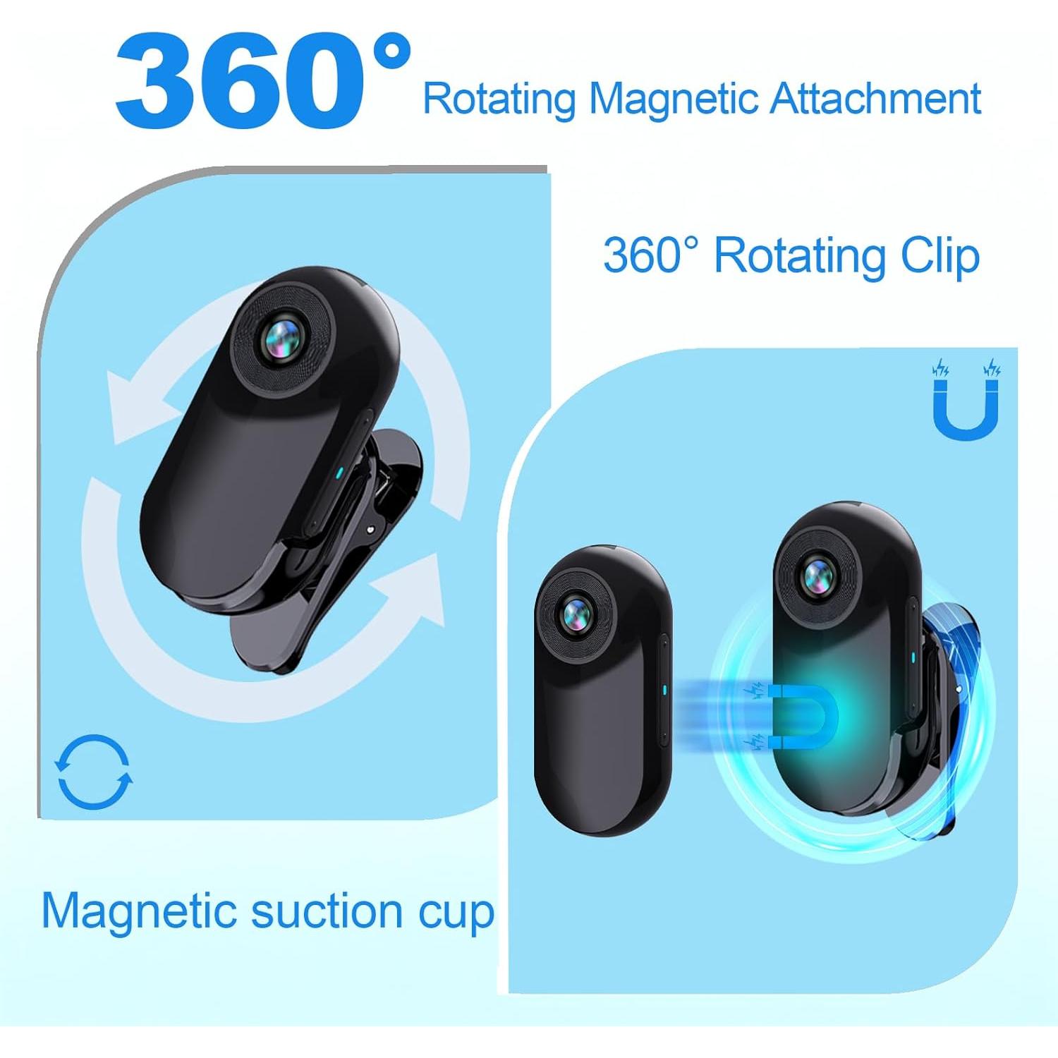 Cámara Corporal Mini HOFAOUG 1080P con Tarjeta 32GB Negra