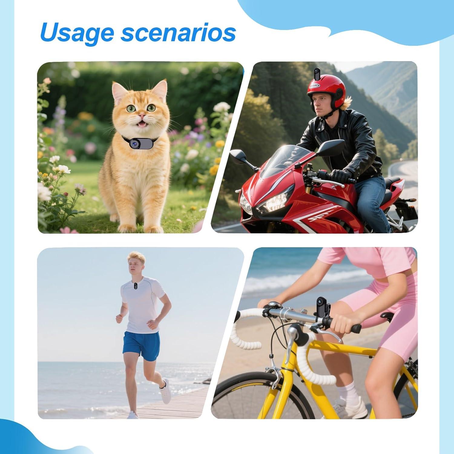 Cámara Corporal Mini HOFAOUG 1080P con Tarjeta 32GB Negra