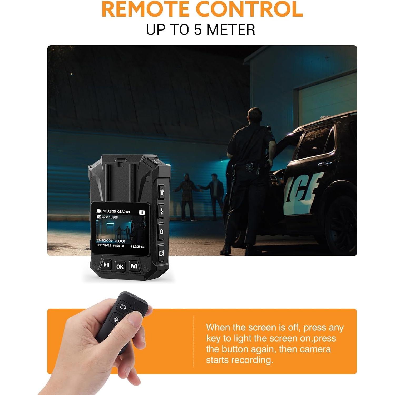 Cámara Corporal Losfom WD9 2K GPS 128GB Impermeable