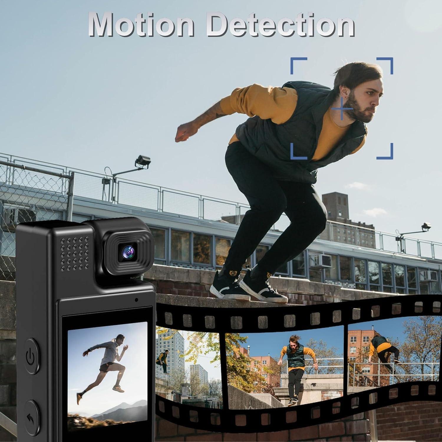 Mini Cámara Corporal Tkiplay FHD 1080P con Audio y SD 32GB