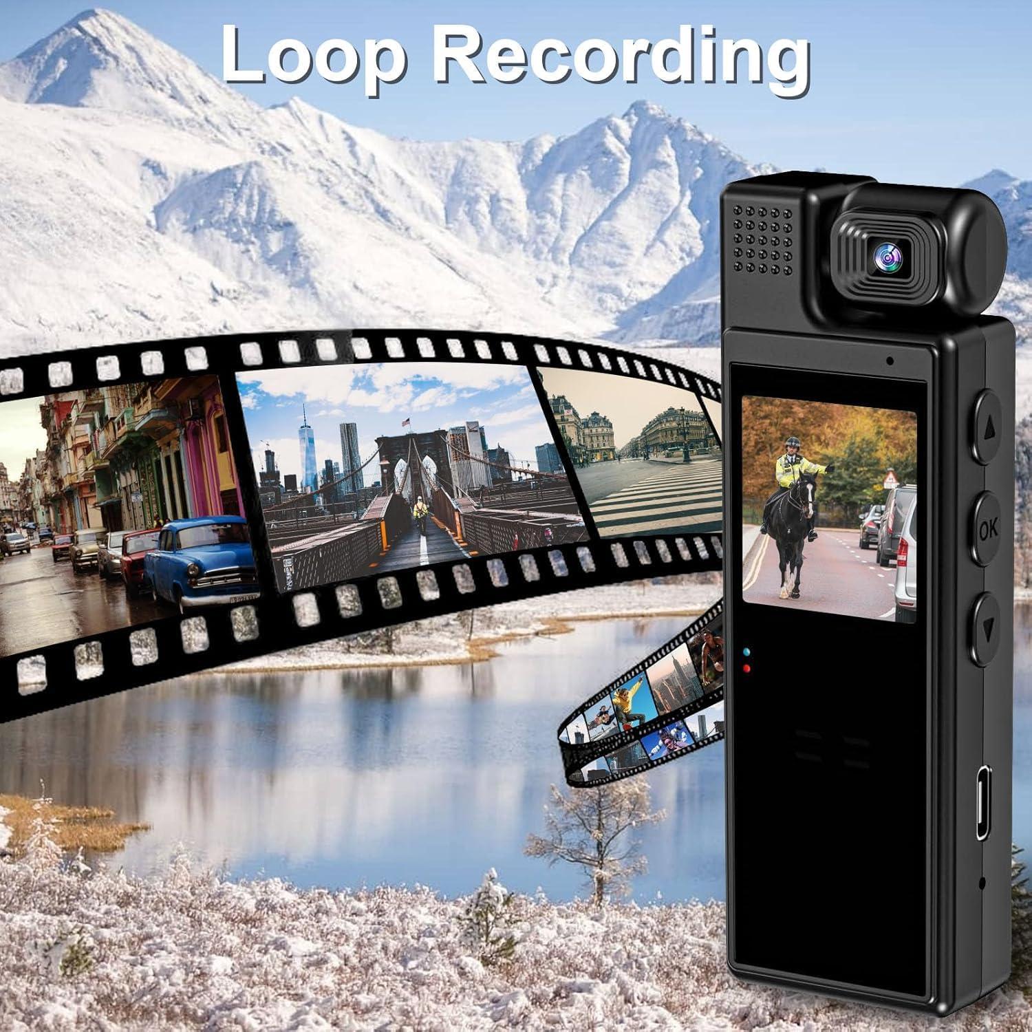 Mini Cámara Corporal Tkiplay FHD 1080P con Audio y SD 32GB