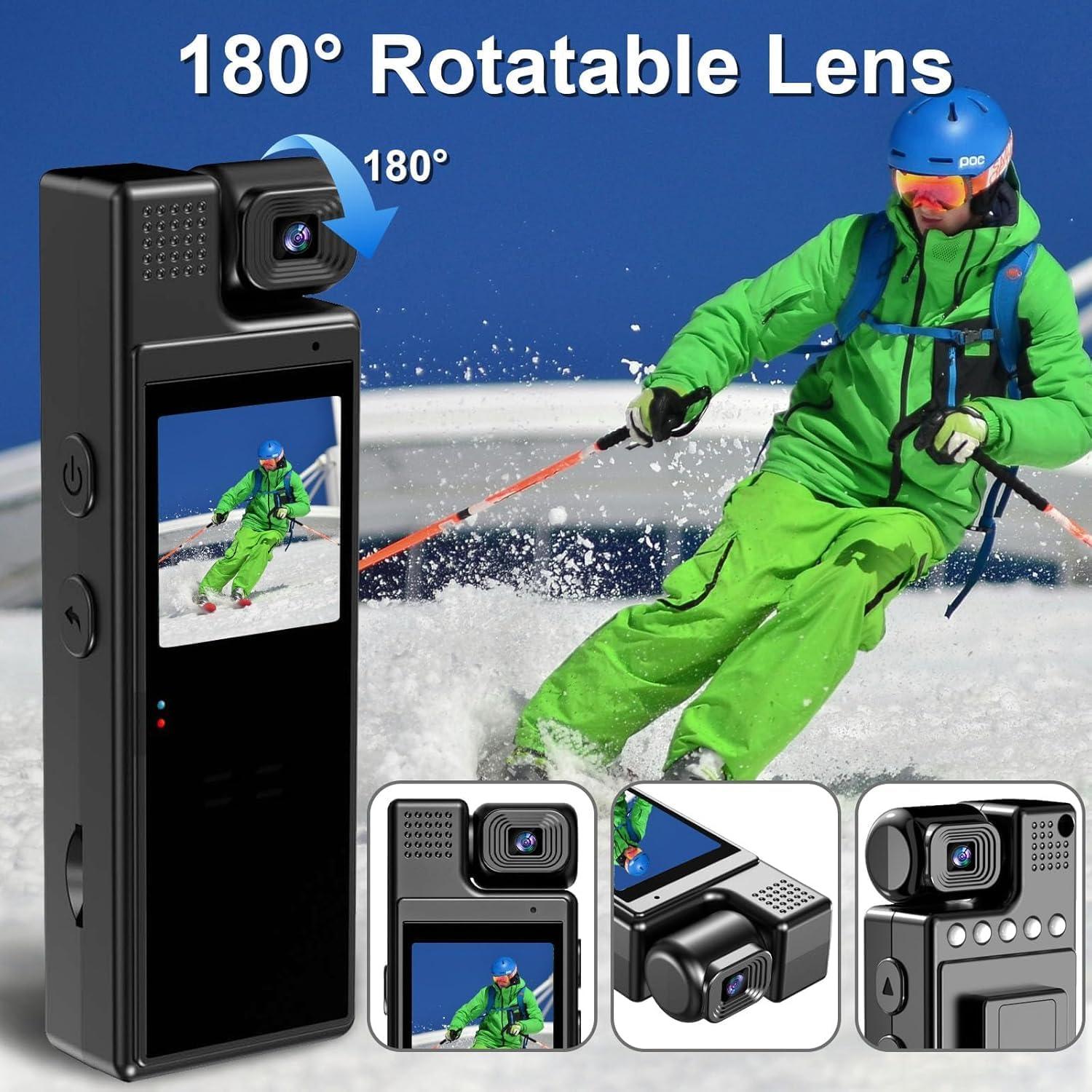 Mini Cámara Corporal Tkiplay FHD 1080P con Audio y SD 32GB