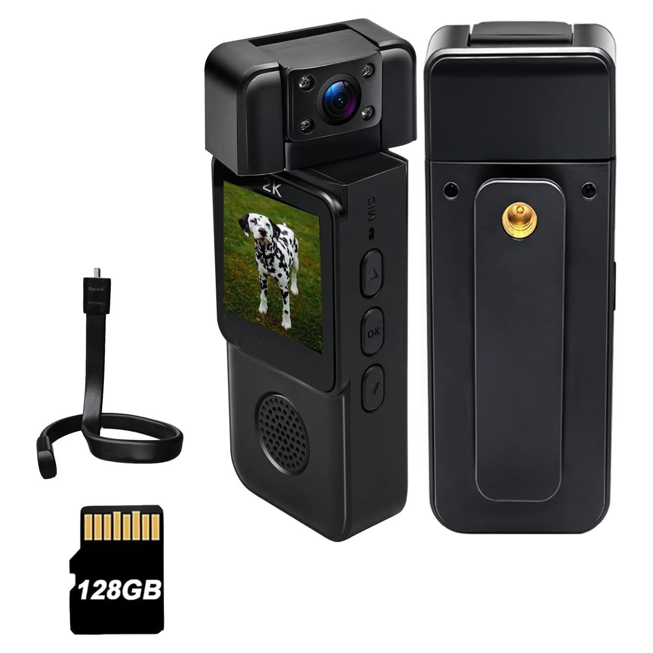 Cámara Corporal Genérico 2K con Visión Nocturna y 128GB