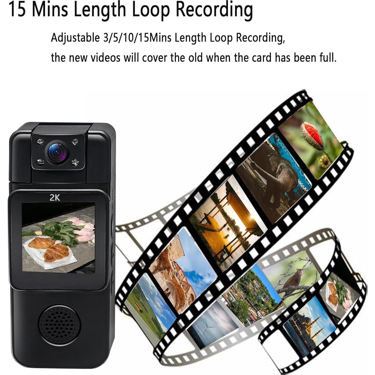 Cámara Corporal Genérico 2K con Visión Nocturna y 128GB