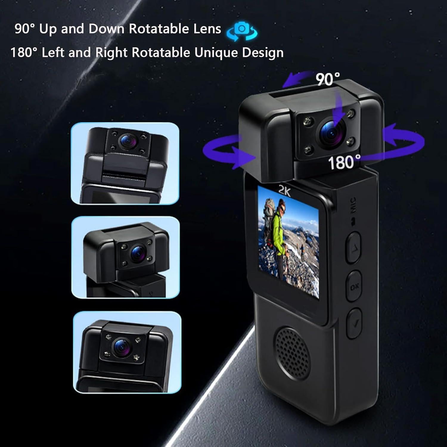 Cámara Corporal Genérico 2K con Visión Nocturna y 128GB