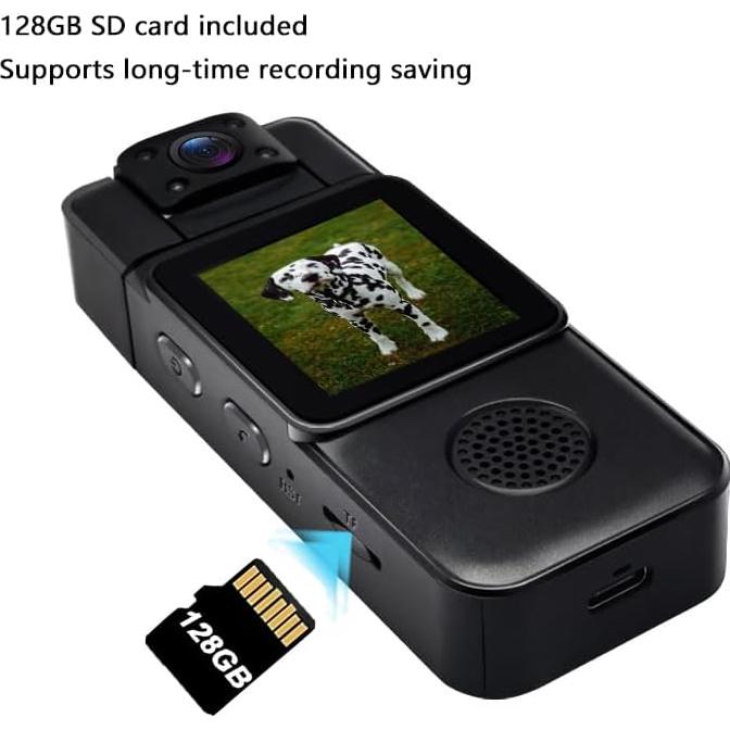 Cámara Corporal Genérico 2K con Visión Nocturna y 128GB