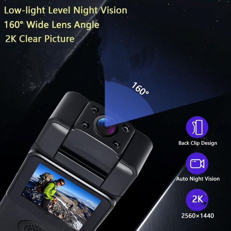 Cámara Corporal Genérico 2K con Visión Nocturna y 128GB