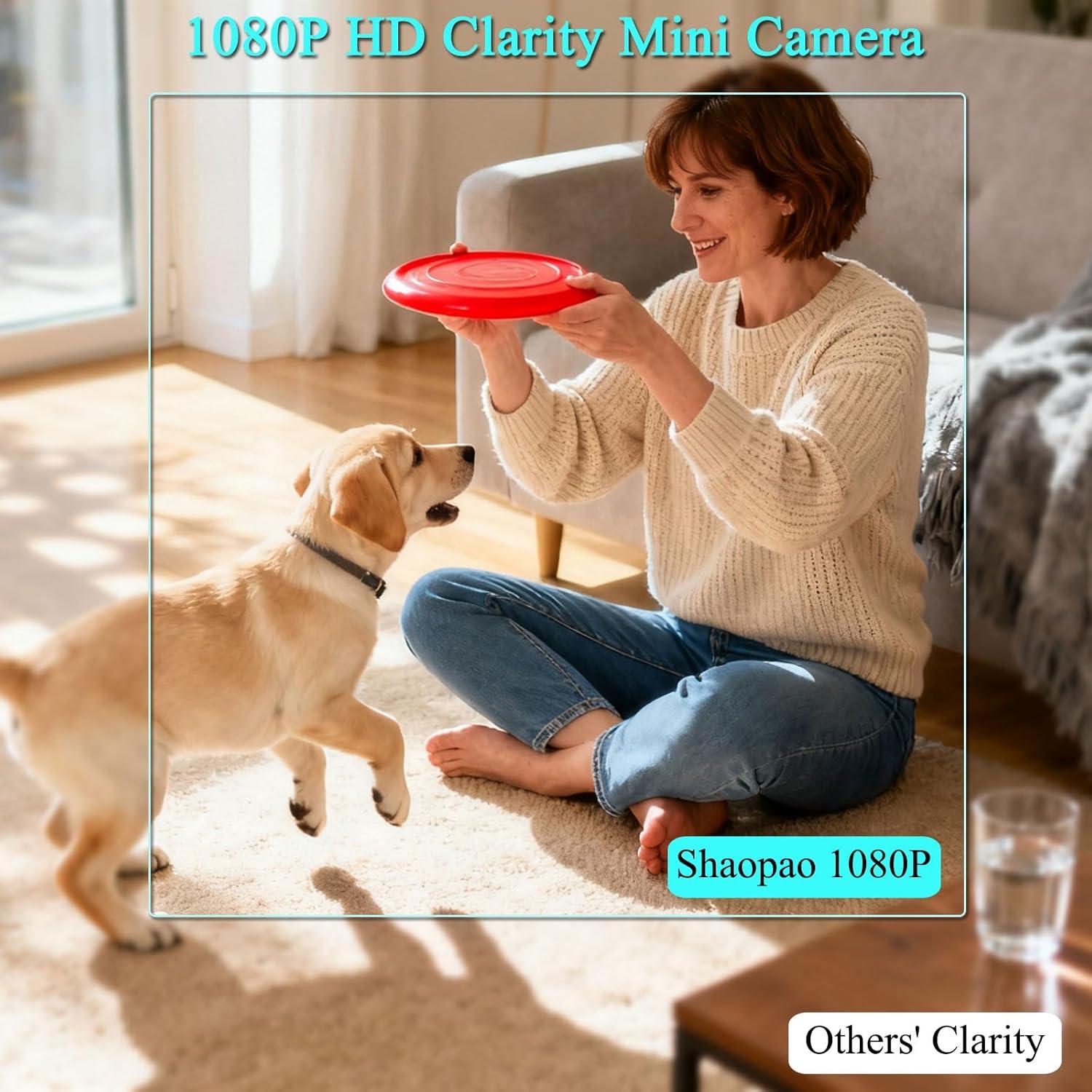 Mini Cámara de Seguridad WiFi Shaopao 1080P con Visión Nocturna