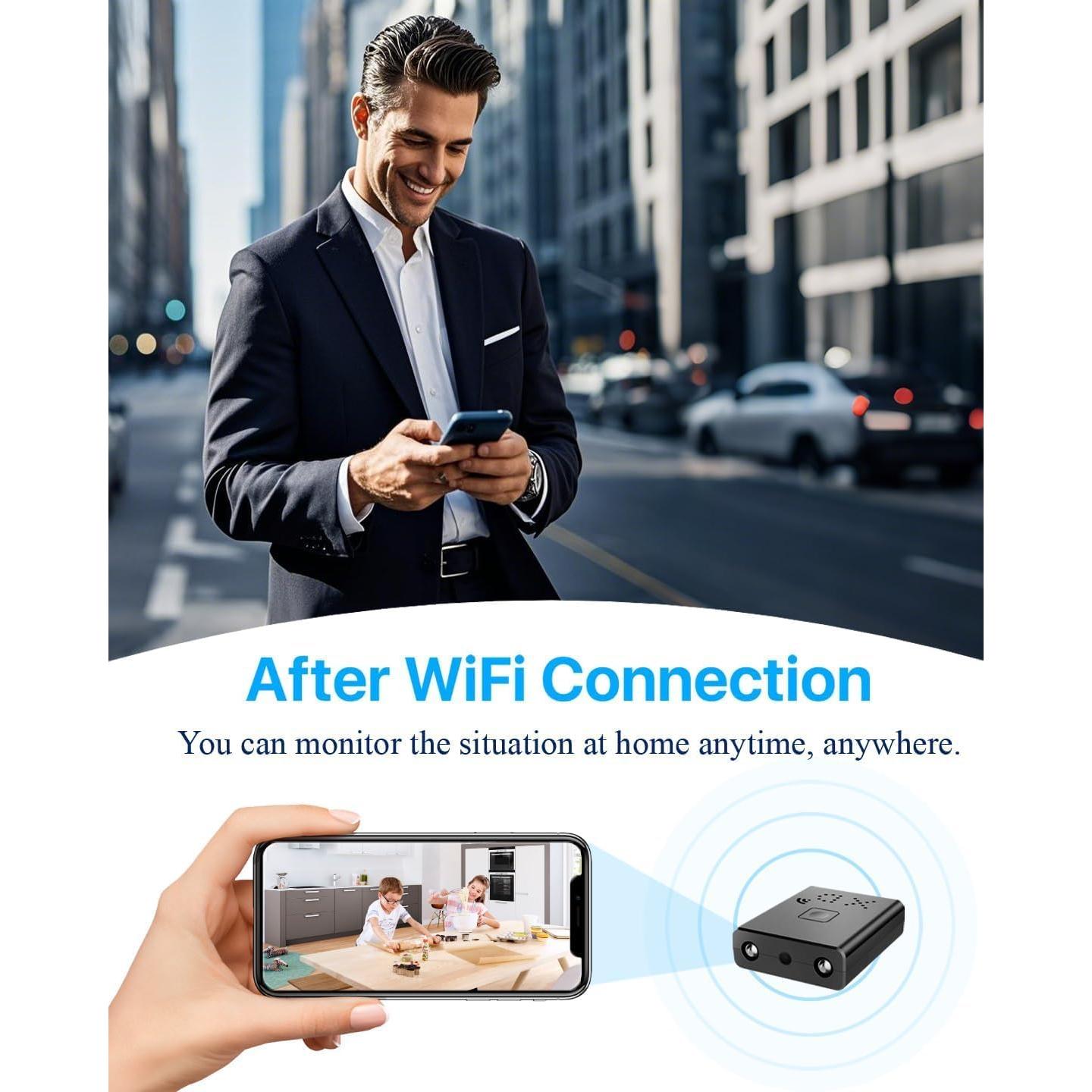 Mini Cámara Espía WiFi Oculta ZMR HD 1080P con Visión Nocturna