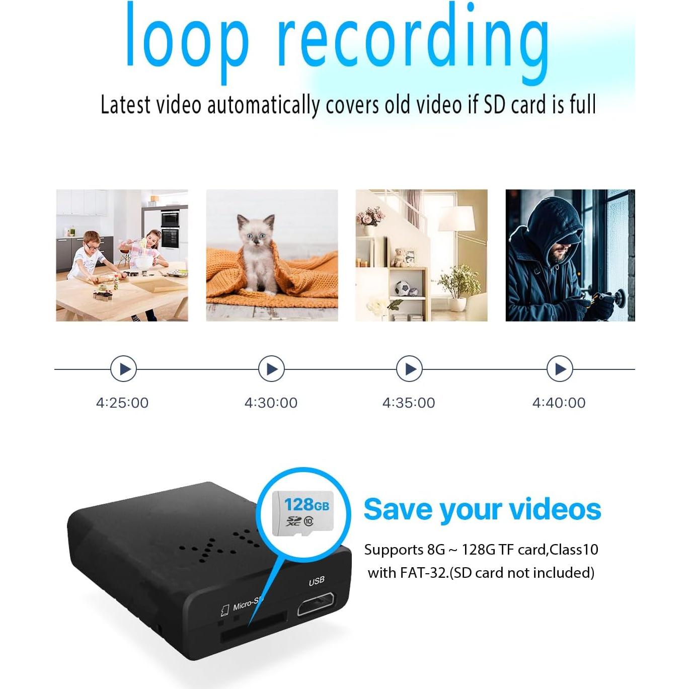 Mini Cámara Espía WiFi Oculta ZMR HD 1080P con Visión Nocturna