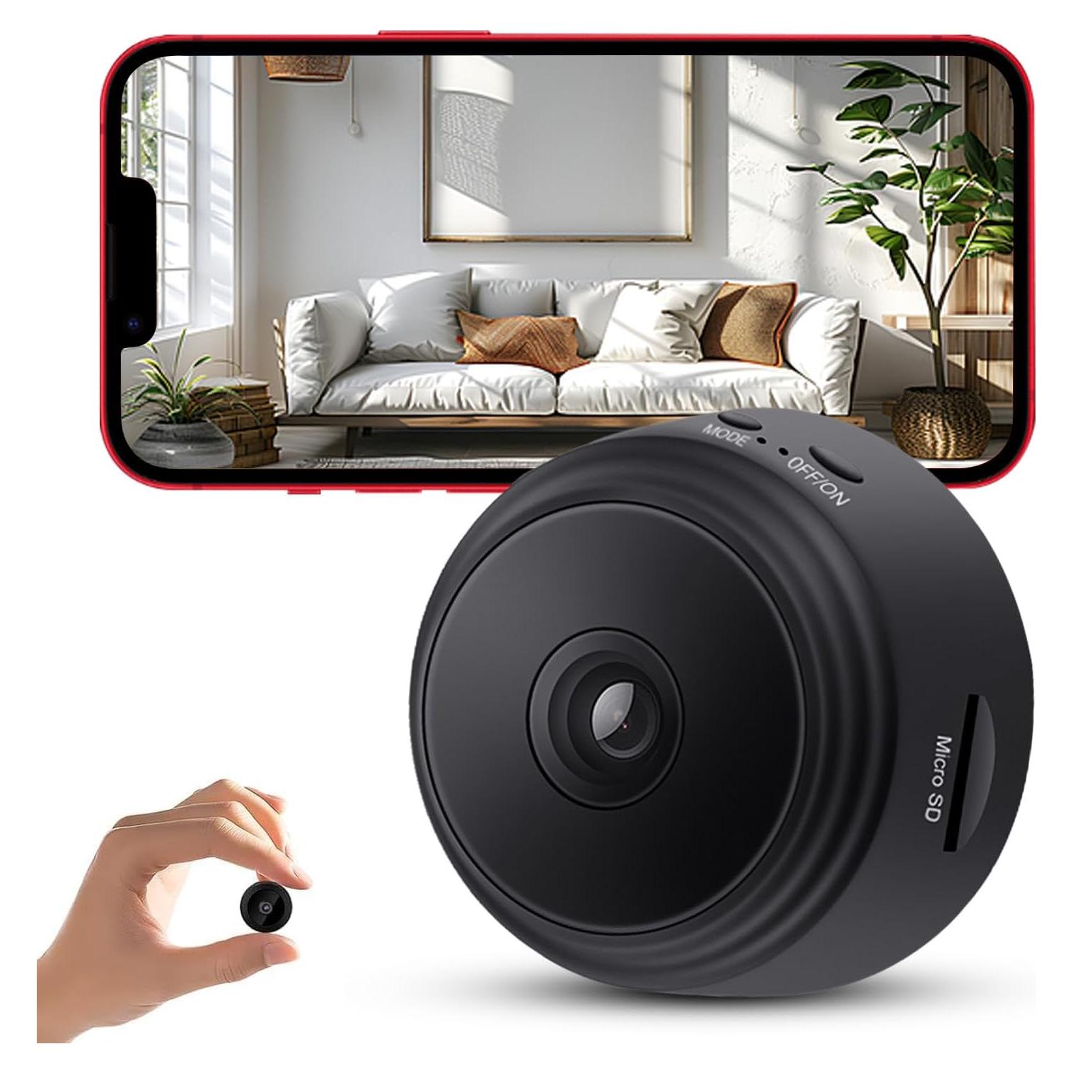 Cámara Mini WiFi HD 1080P YISPK con Visión Nocturna y Detección de Movimiento