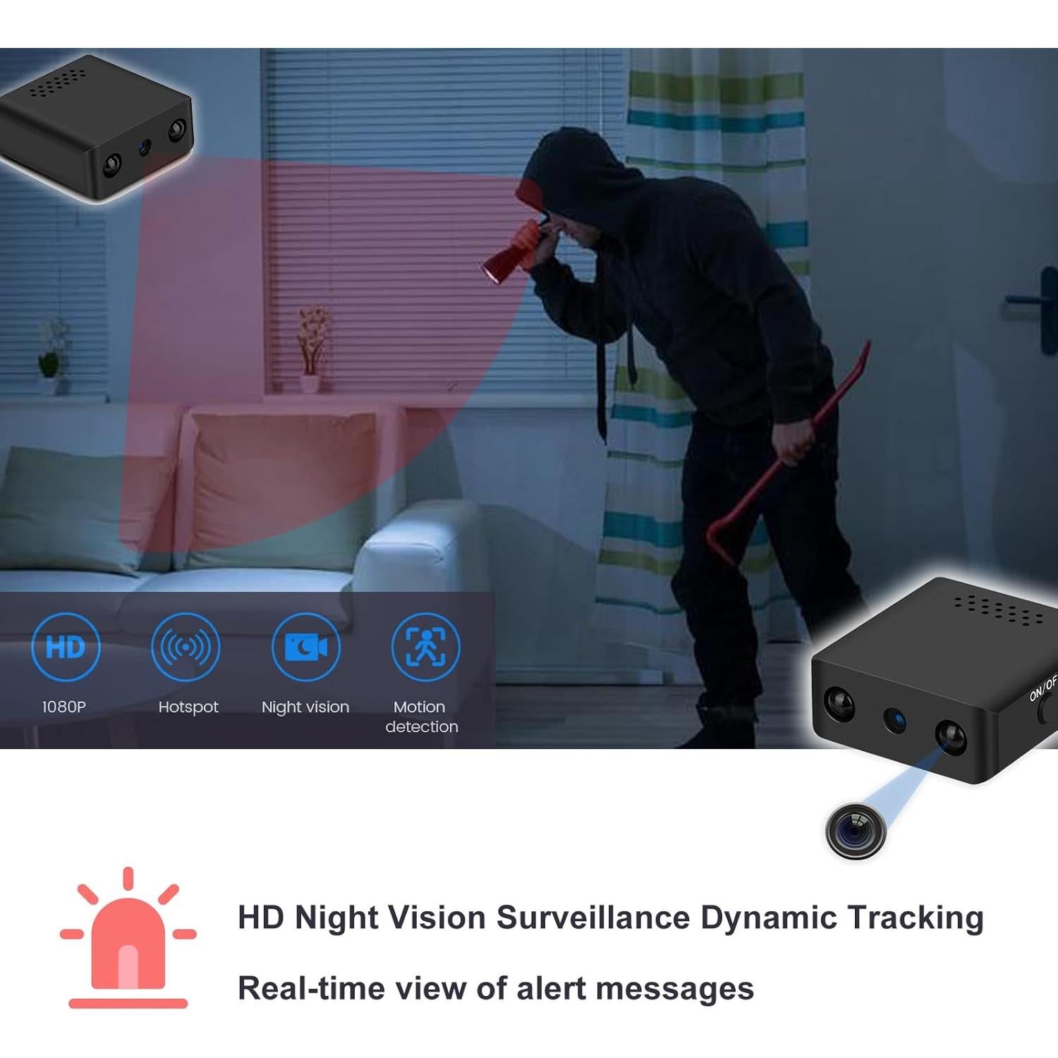 Mini Cámara Espía Oculta Shalapovar 1080P Wi-Fi para Vigilancia