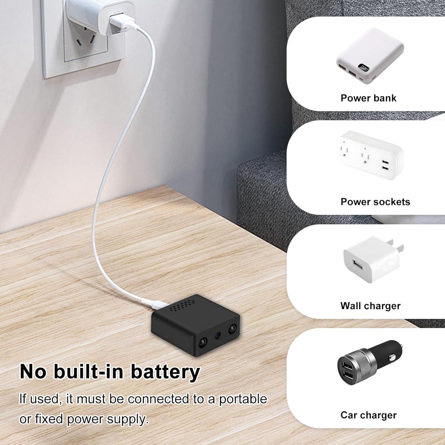 Mini Cámara Espía Oculta Shalapovar 1080P Wi-Fi para Vigilancia