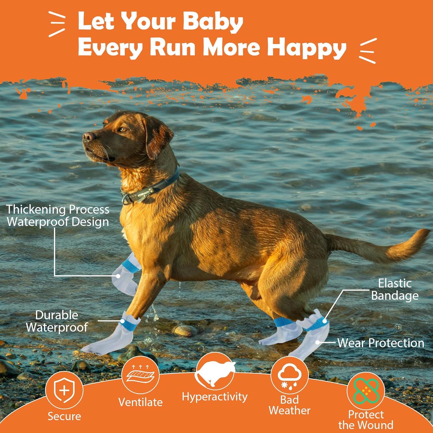 20 Botas Desechables para Perros Leoezx M - Impermeables