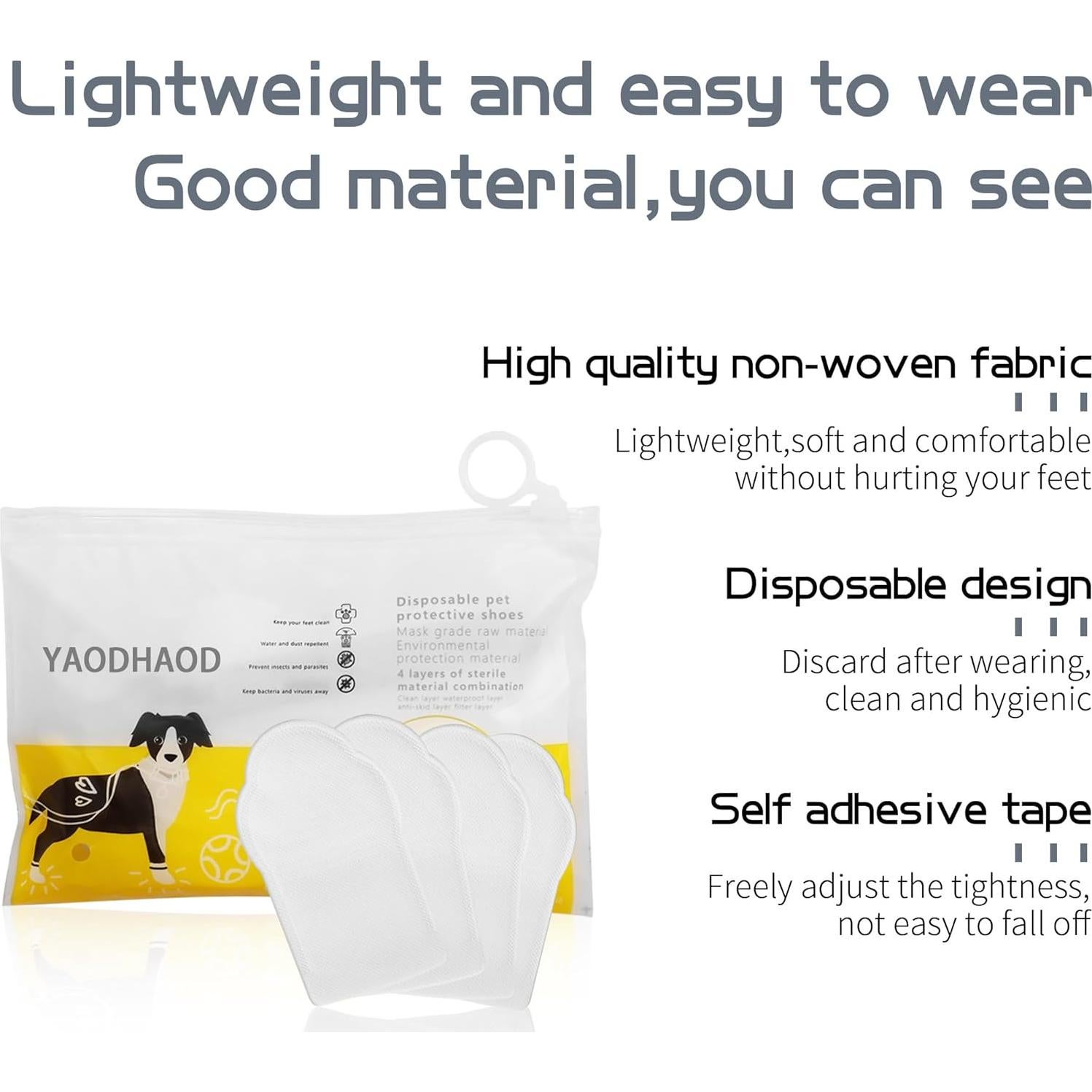 Botas Desechables para Perros YAODHAOD - 20 Piezas Pequeñas