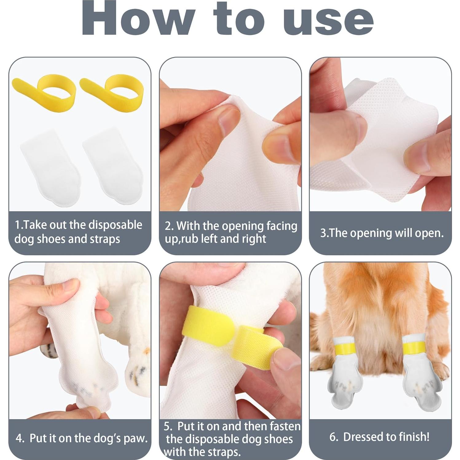 Botas Desechables para Perros YAODHAOD - 20 Piezas Pequeñas