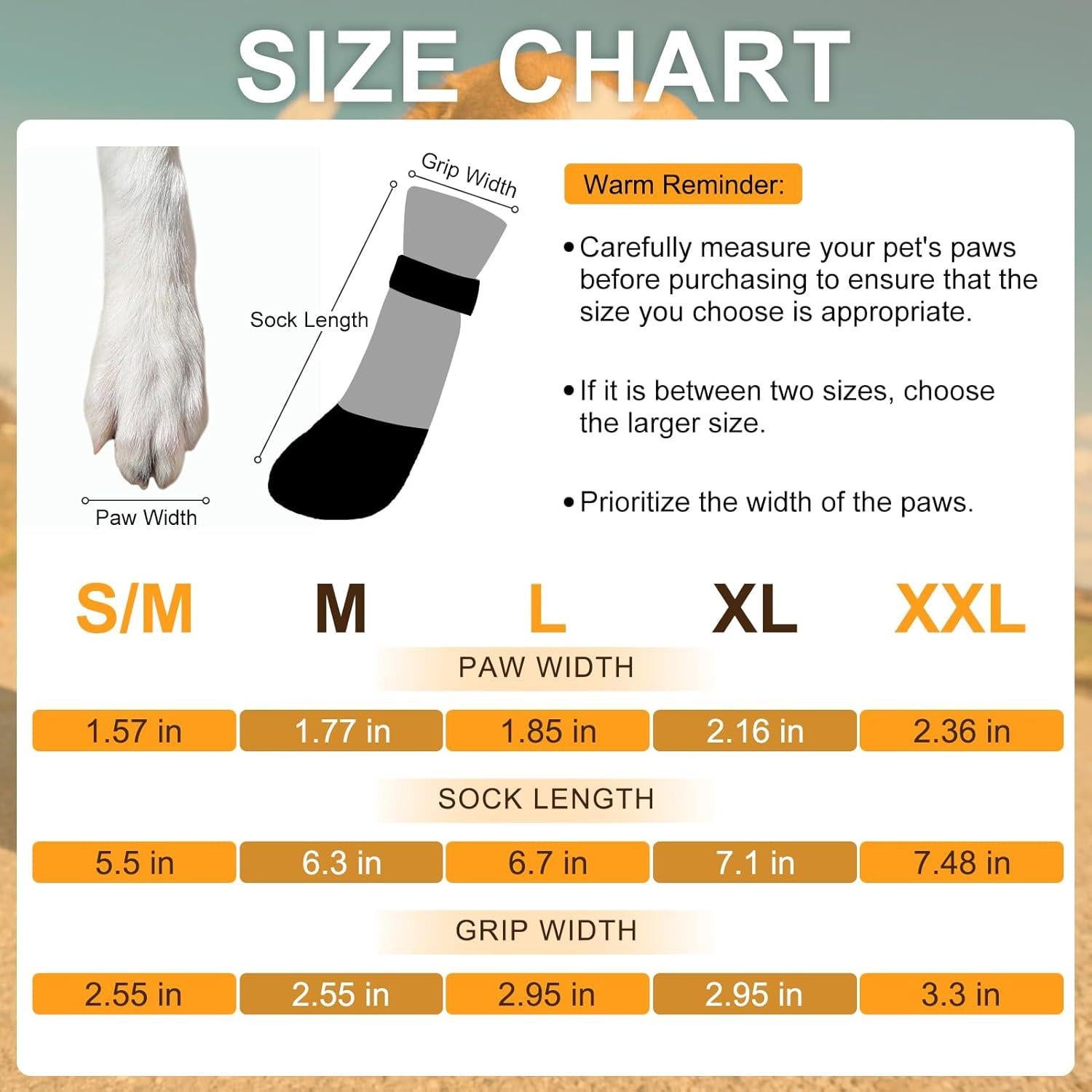 Botas Antideslizantes para Perros BEAUTYZOO - 6 Piezas Medianas