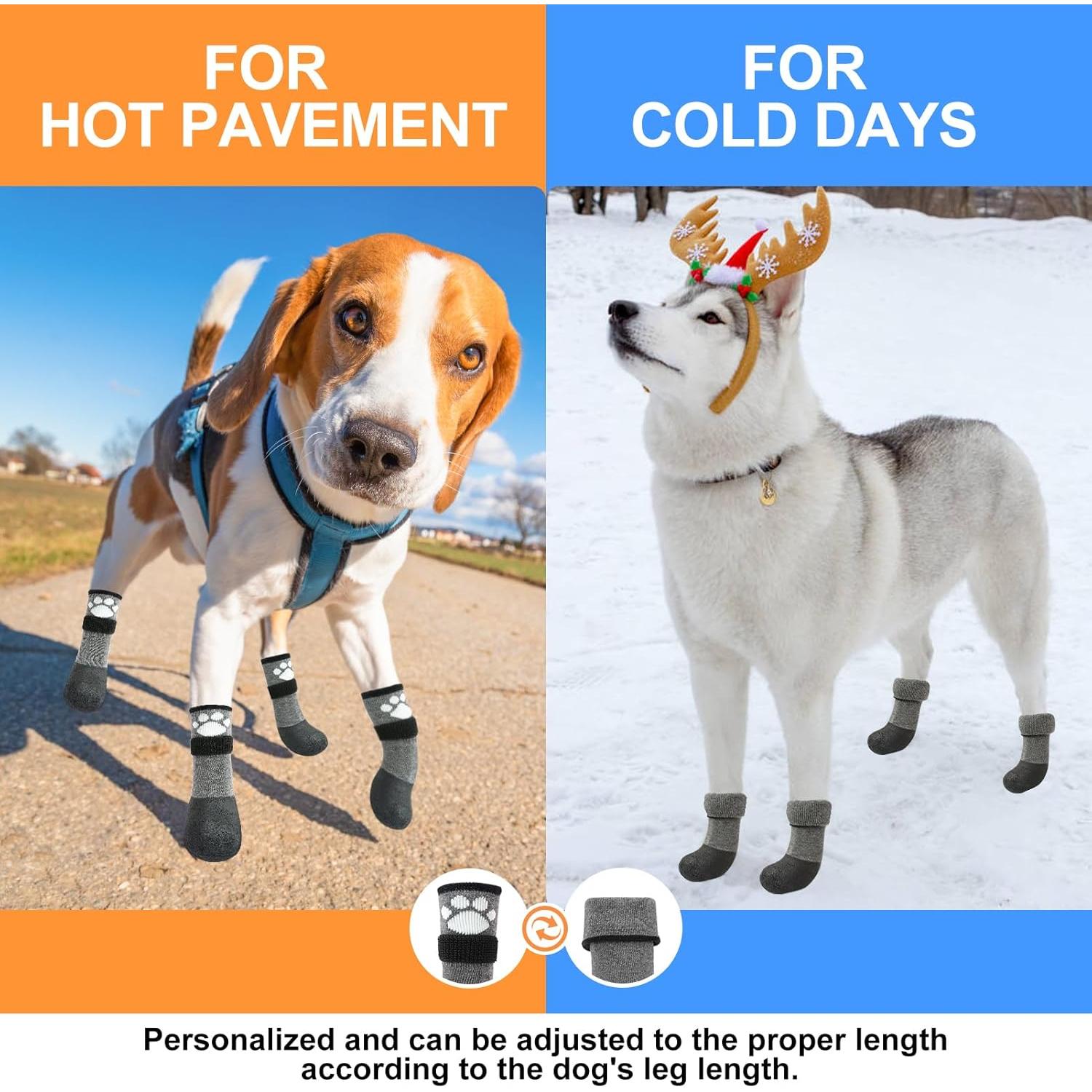 Botas Antideslizantes para Perros BEAUTYZOO - 6 Piezas Medianas