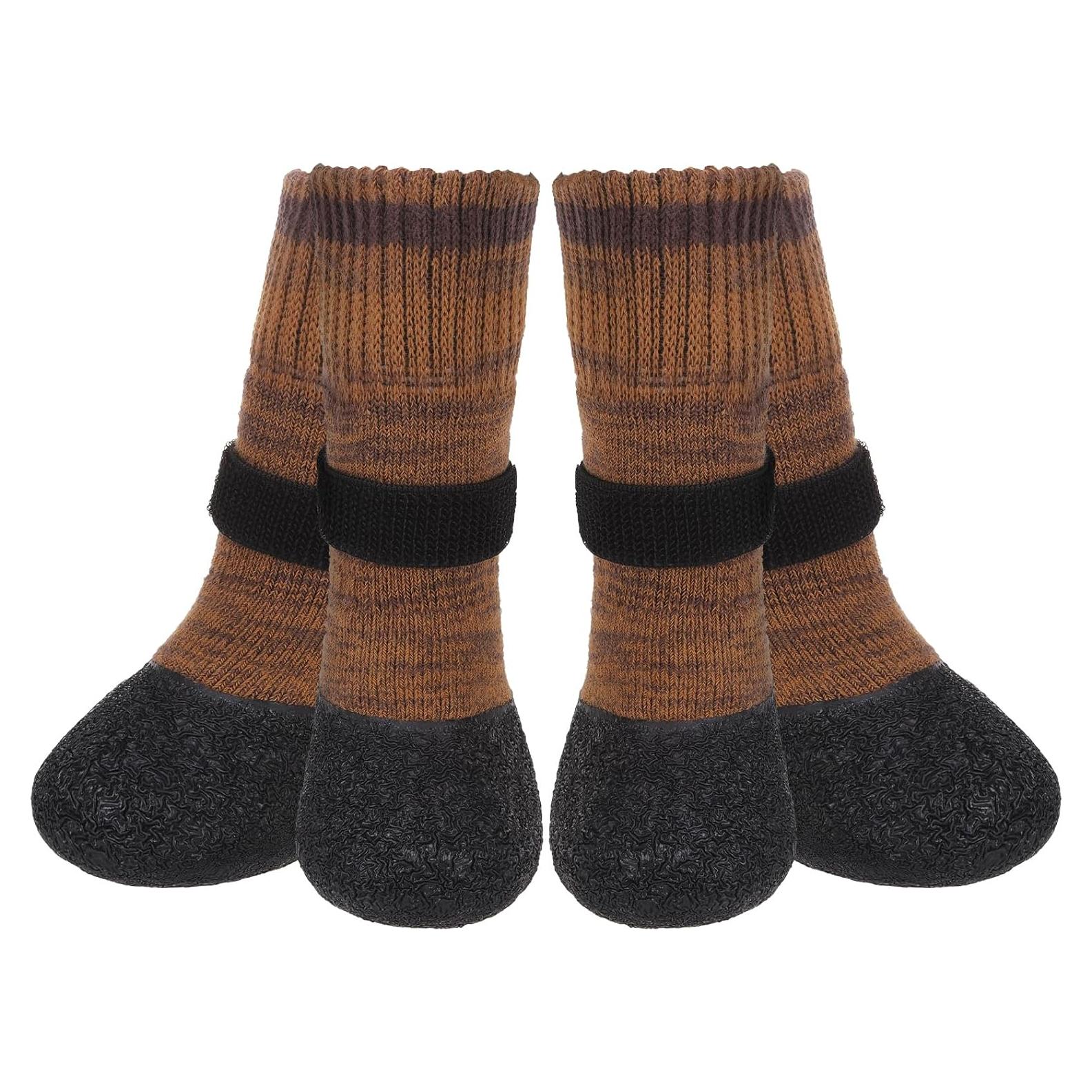 Calcetines Antideslizantes para Perros Mihachi Marrón XL