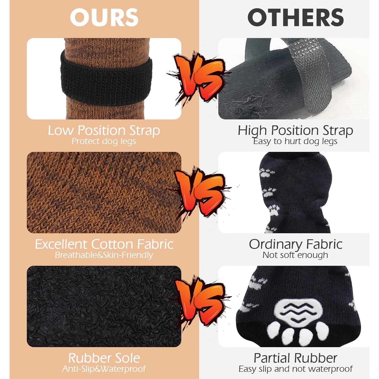 Calcetines Antideslizantes para Perros Mihachi Marrón XL