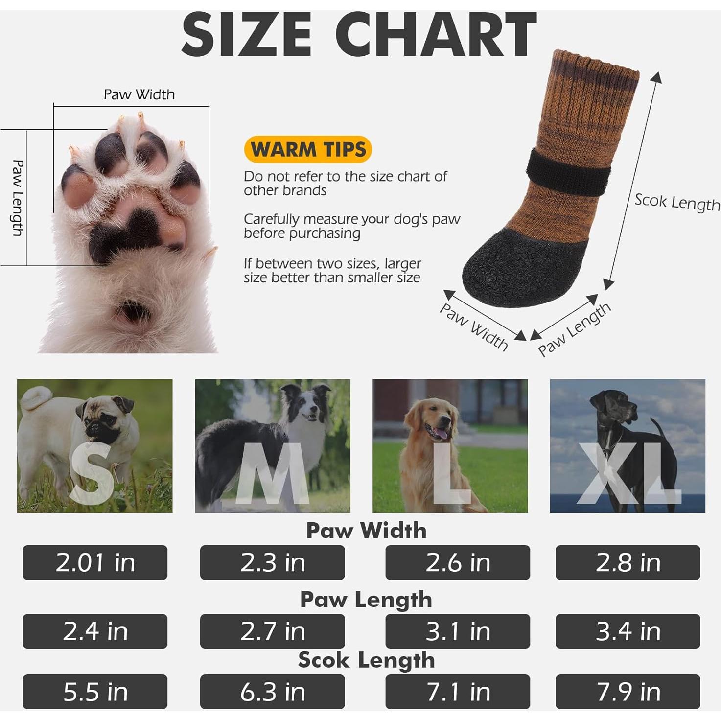 Calcetines Antideslizantes para Perros Mihachi Marrón XL