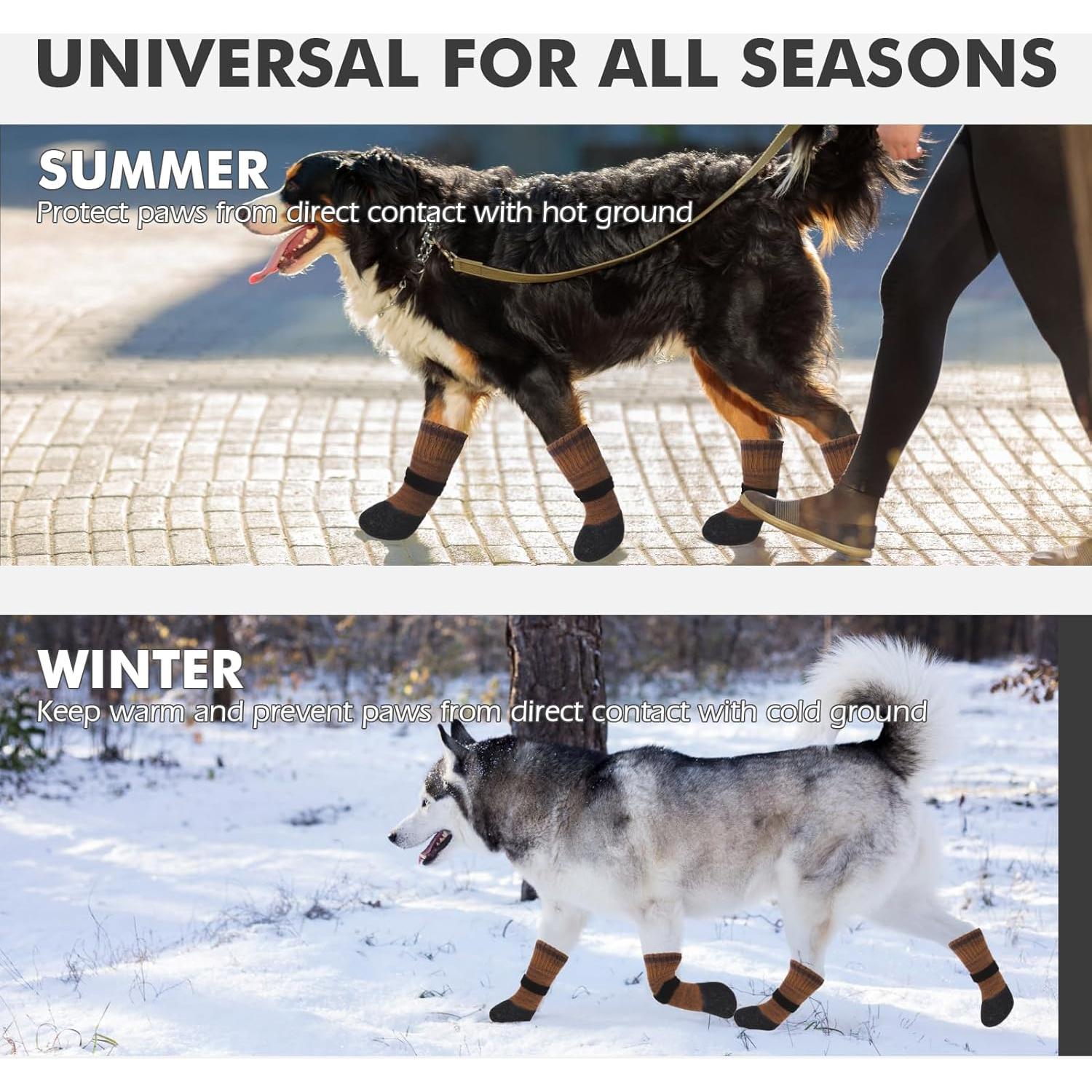 Calcetines Antideslizantes para Perros Mihachi Marrón XL