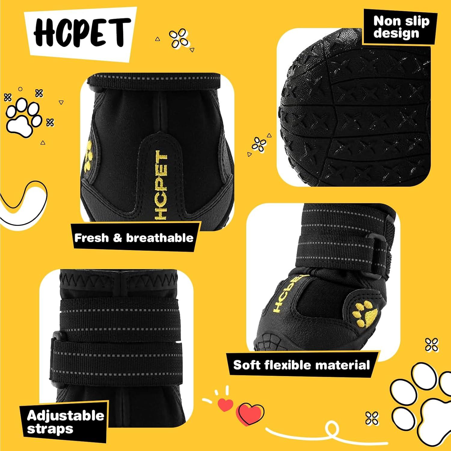 Botas para perros Hcpet tamaño 6, impermeables y antideslizantes