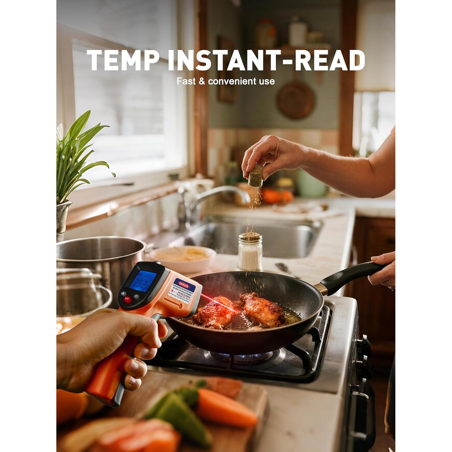 Pistola Termómetro Infrarrojo SMART JERRY - Digital Sin Contacto -50°C a 420°C