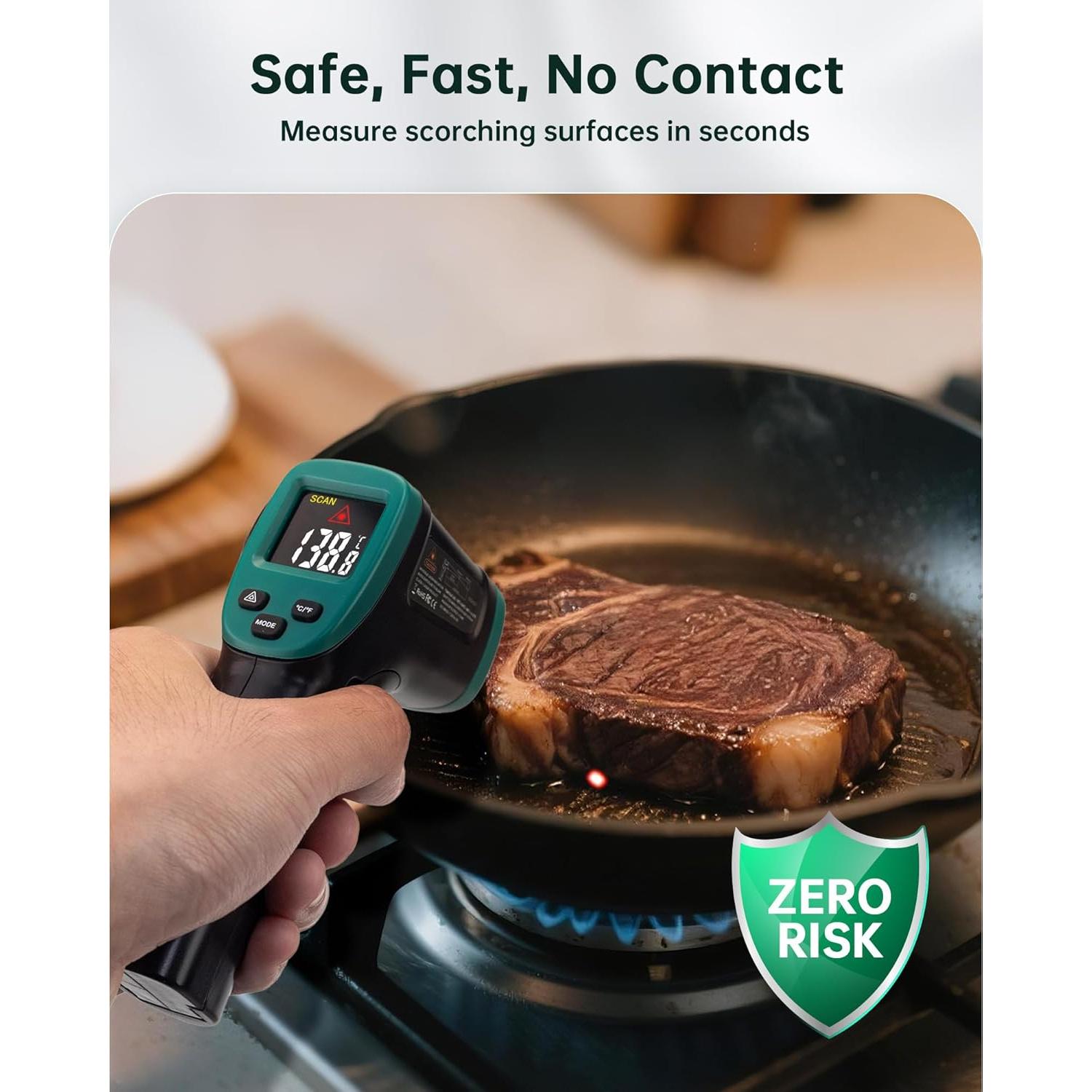 Pistola Termómetro Infrarrojo ERICKHILL ROOKMAX -50°C a 800°C