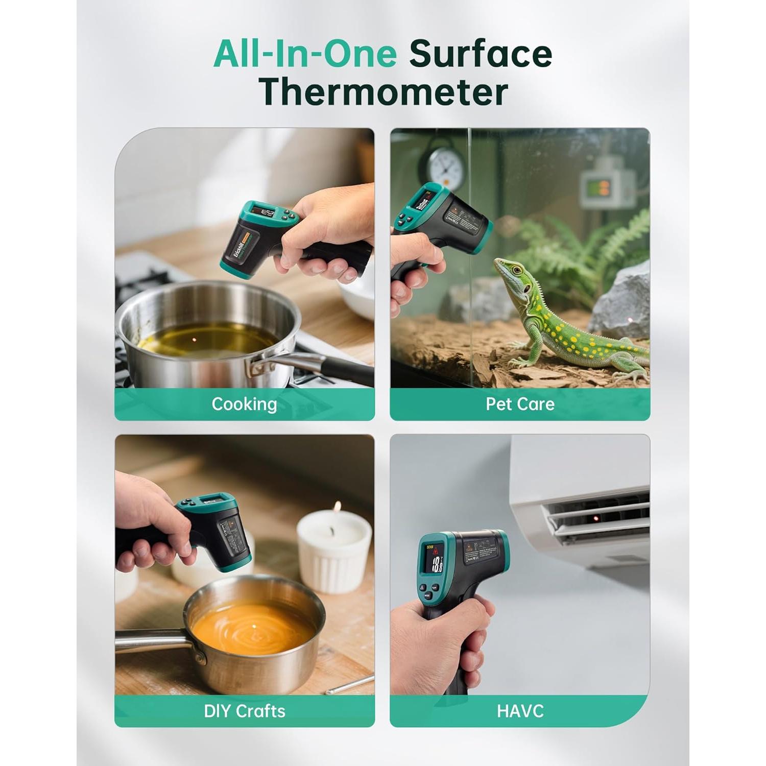 Pistola Termómetro Infrarrojo ERICKHILL ROOKMAX -50°C a 800°C